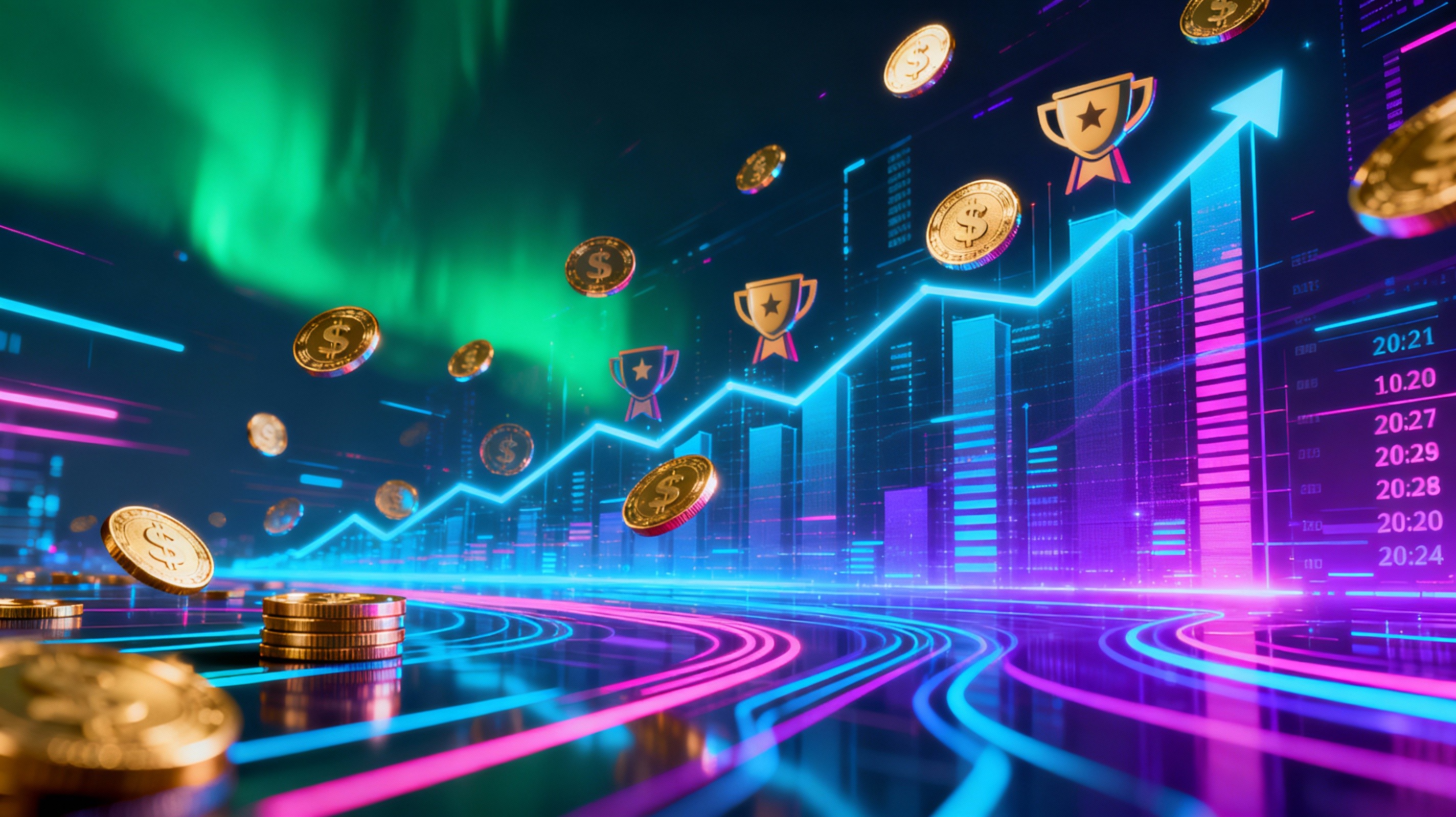 Digital collage of top social media platforms showing ad monetization icons and revenue charts